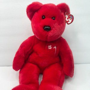 2002 RARE & RETIRED TY BEANIE BABY BUDDY#1 THE RED TEDDY BEAR 14"